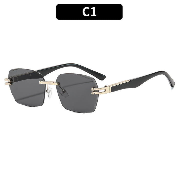 Wholesale Street Snap Frameless Square Sunglasses UV400 Fashion Accessory for Resale