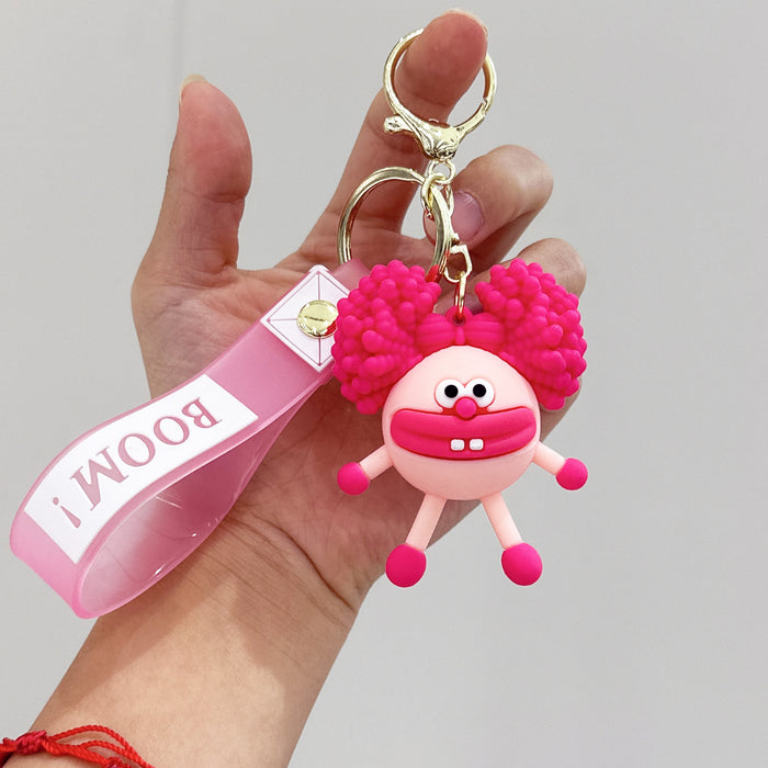 Wholesale Silicone Afro Keychain JDC-KC-YuKun003