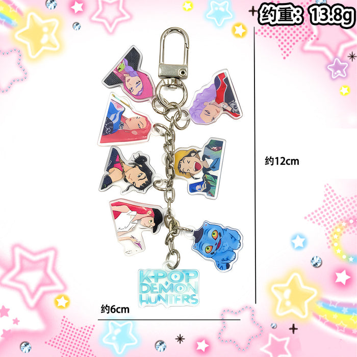 Wholesale 5pcs/ set Kpop Acrylic Keychain Bag Charm