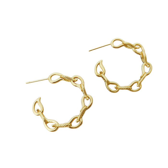 Wholesale C-shaped earrings with earrings, fashionable, simple and versatile. Earrings and accessories