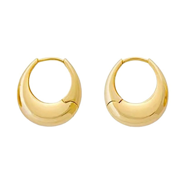 Wholesale circle earrings female silver needle ear buckle metal earrings