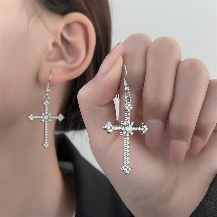 Wholesale Full diamond star cross necklace