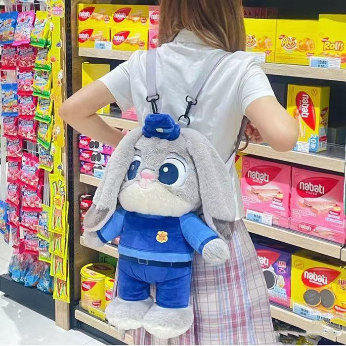 Wholesale Cute Cartoon Fox Plush Backpack Bag Large Capacity Student Schoolbag Travel Backpack