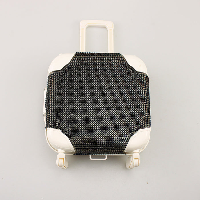 Wholesale Acrylic Rhinestone Storage Suitcase Lockable Decor Box For Jewelry And Keepsakes Casual Home Office Decor Resale Accessory