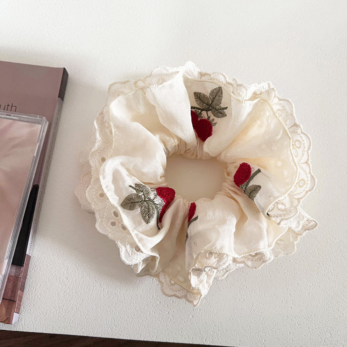 Wholesale New Embroidered Lace Square Scarf Hair Hoop Head Rope Ball Head Hair Accessories