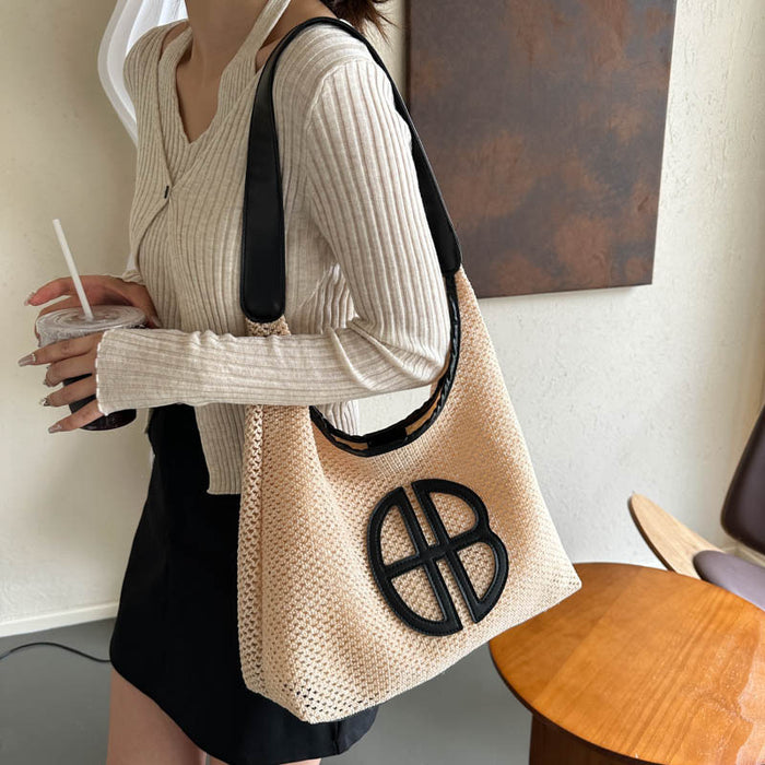 Wholesale Simple and stylish one shoulder new style fashionable large capacity tote bag retro casual commuting bag