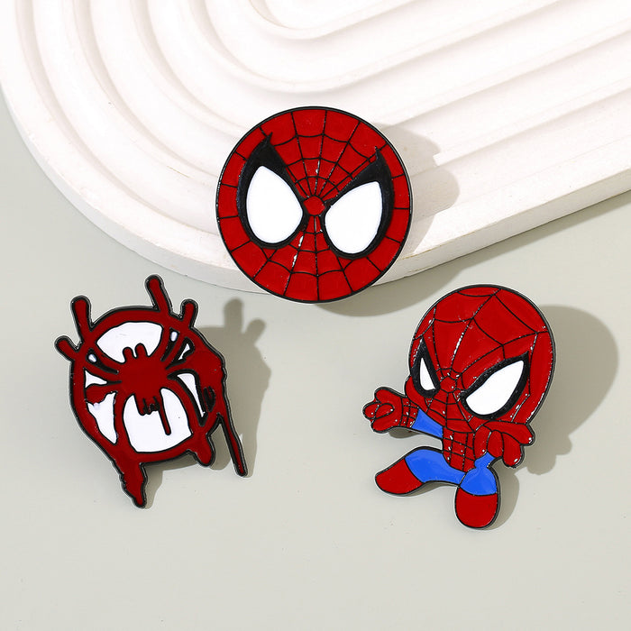 Wholesale Cartoon Metal Brooch Superhero Pin Chic Gift For Fans And Resale