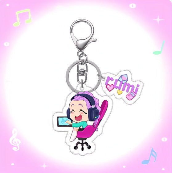 Wholesale 10pcs/set Anime-themed Acrylic Keychains Two-Piece Set