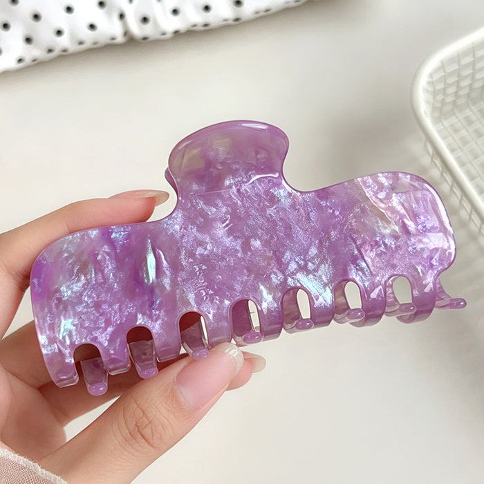 Wholesale Iridescent Pearl Shimmer Hair Claw Clip French Style PVC Hair Accessory for Everyday Wear Trendy Gift