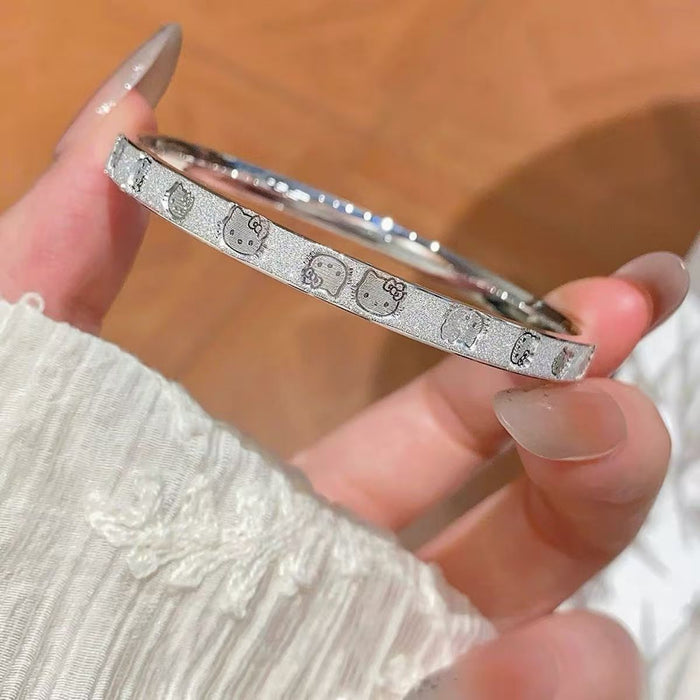 Wholesale Zinc Alloy Frosted Cat Bracelet Sweet Cute Women S Jewelry Accessory Gift