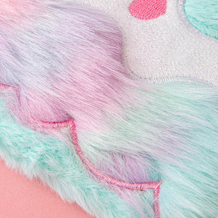 Wholesale plush 80 pages gradient diary notebook