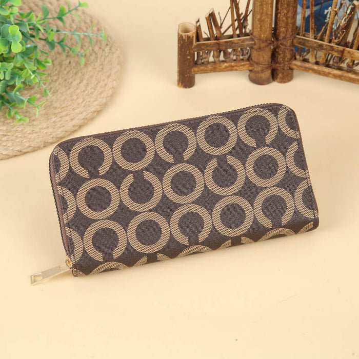 Wholesale Long Zipper Large Capacity PU Wallet JDC-WT-HNG002