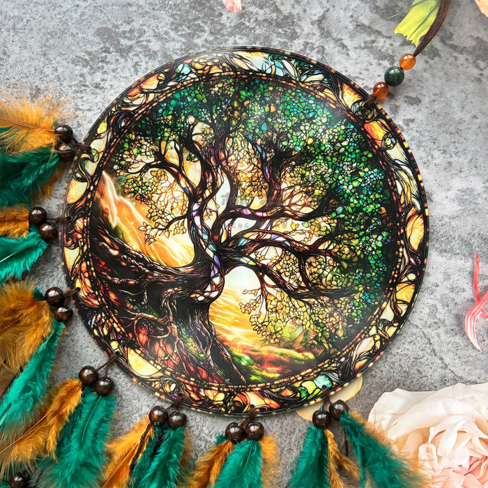 Wholesale Dreamcatcher Feather Wind Chime Tree of Life Garden Decorative Accessory MOQ≥2