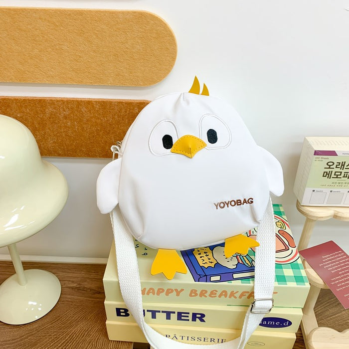 Wholesale  Penguin Cartoon Small School Bag Female Canvas Crossbody Bag Female