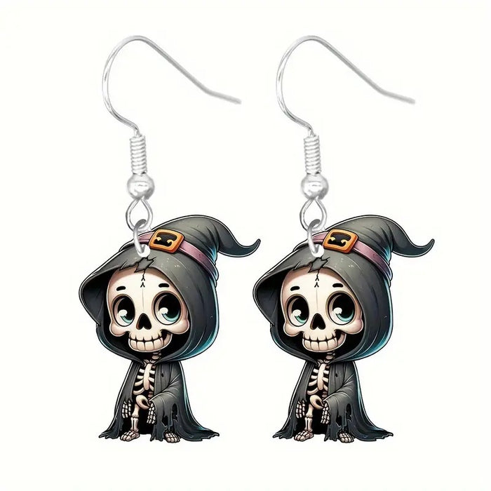 Wholesale Owl Magic Hat Cat Halloween Earrings JDC-ES-Zhanh008