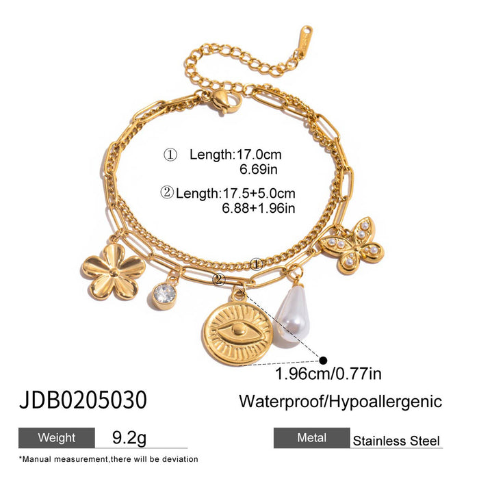Wholesale Stainless Steel Round Pearl Bracelet