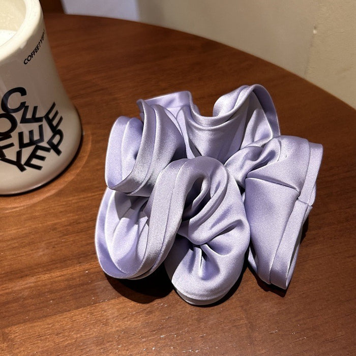 Wholesale High end hair loop with oversized fungus edge and satin finish, elegant hair string