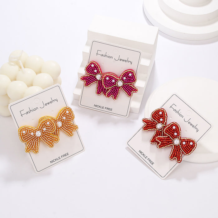 Wholesale Holiday Style Bow Earrings