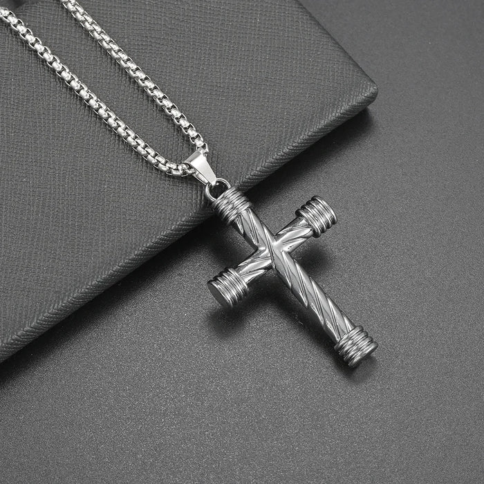 Wholesale Necklace Accessories Street Cross Personalized Alloy Pendant Sweater Chain