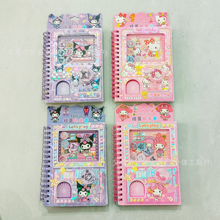 Wholesale Creative cartoon capsule toy-style spiral notebook with stickers
