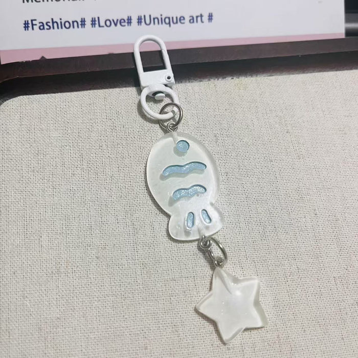 Wholesale Trendy Colorful Tropical Fish Keychain Pendant Stylish Girl Gift Plastic Resin Bag Charm Boutique Resale Accessory