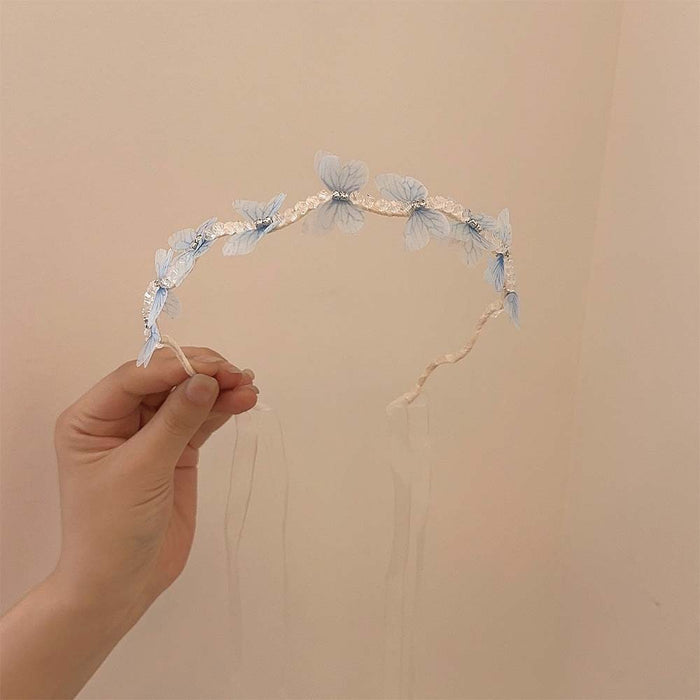 Wholesale Ethnic Style Floral Simple Wide-edge Fabric Embroidery Flower Headband JDC-HD-Suim020