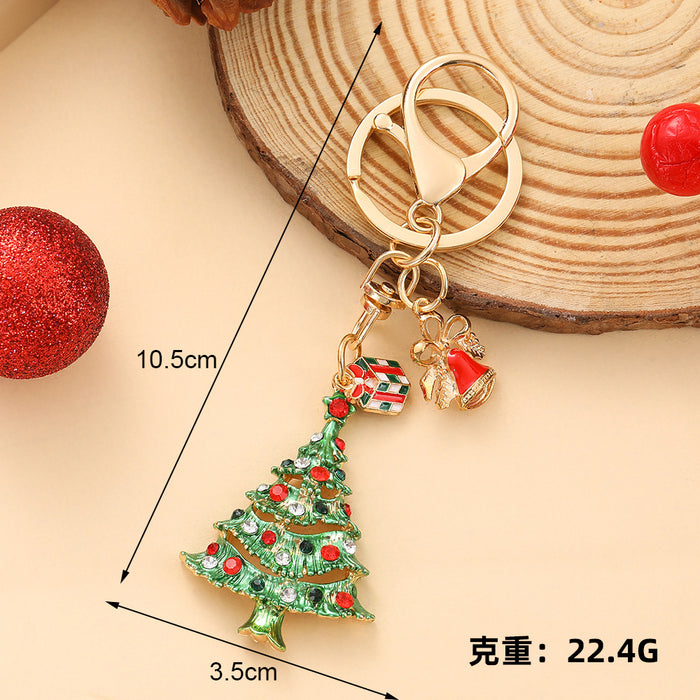 Wholesale Zinc Alloy Christmas Bells Keychain Bag Charm Gift MOQ≥2