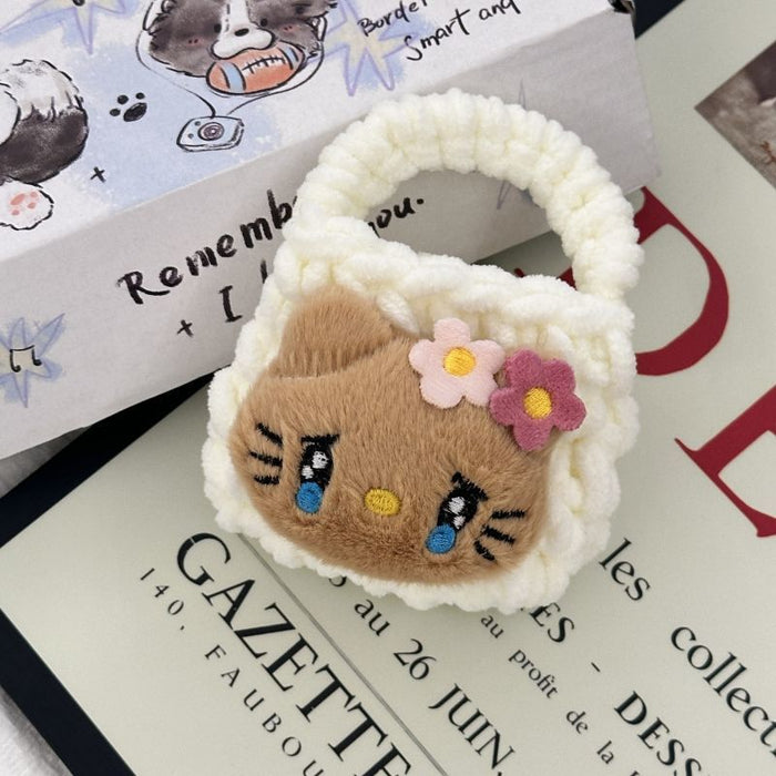 Wholesale  cute cat cartoon coin purse plush headphone bag storage bag Wallet