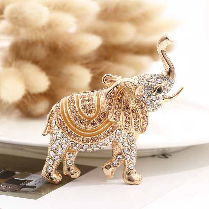 Al por mayor lindo Elephant Keychain Metal Creative Cartoon Moq≥2 JDC-KC-DEK003