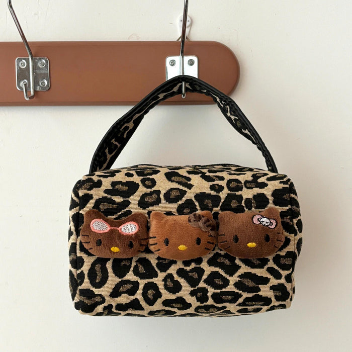 Wholesale Cute leopard print cat handbag
