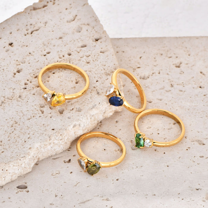Wholesale High-End Zircon Titanium Steel Ring Women' s Fashionable and Personalized Ring