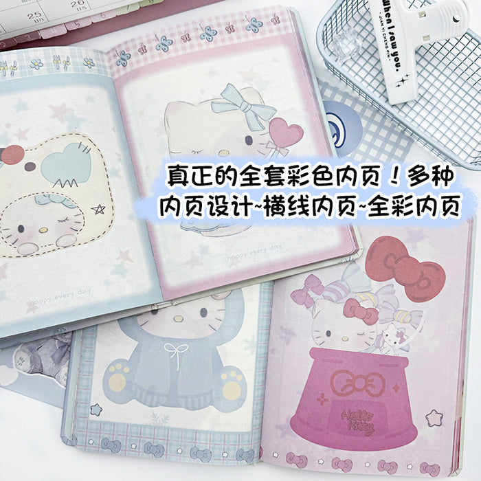 Wholesale 5pcs Snowflake Cat Color Page Notebook Department Thickened Notepad Student Cute Cartoon Journal