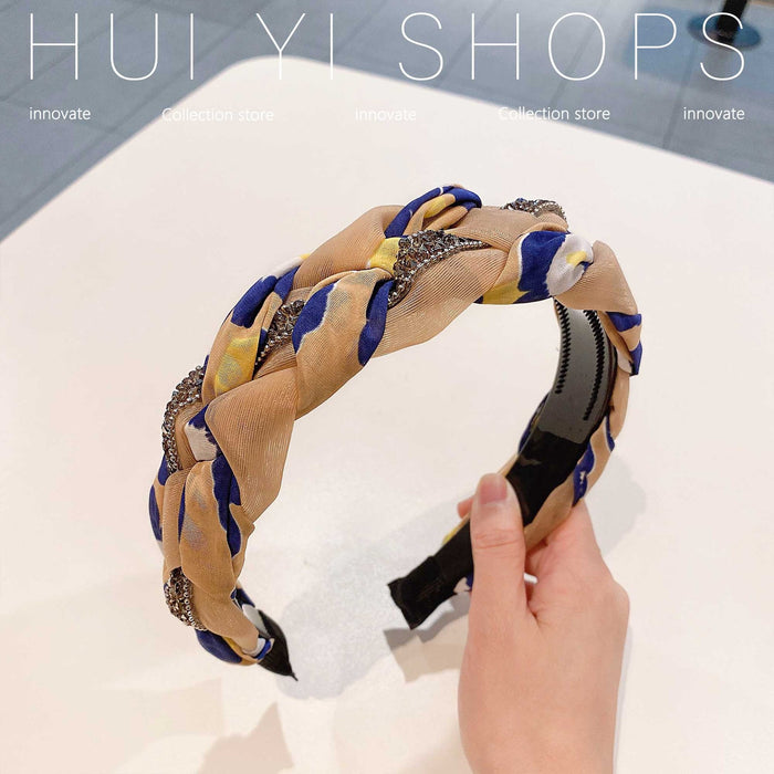 Wholesale Braided Fried Dough Twists Fabric Headband JDC-HD-HuiY023