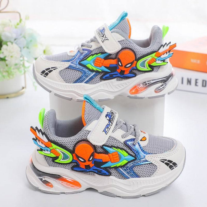 Wholesale Children's Sports Shoes Spider Man Boys' Mesh Single Shoes Breathable Primary School Running Casual Shoes JDC-KS-SB007