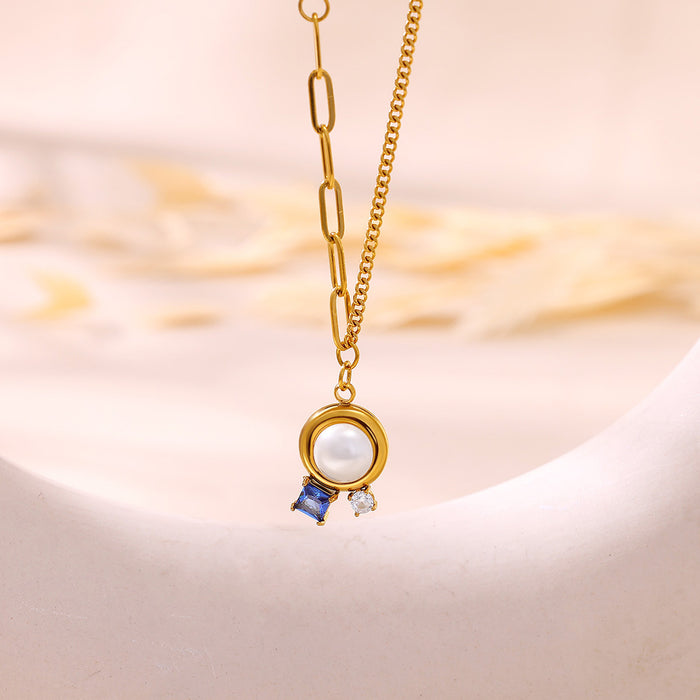 Wholesale Four-Leaf Clover Necklace, Stainless Steel Chain, Elegant Women' s Jewelryw