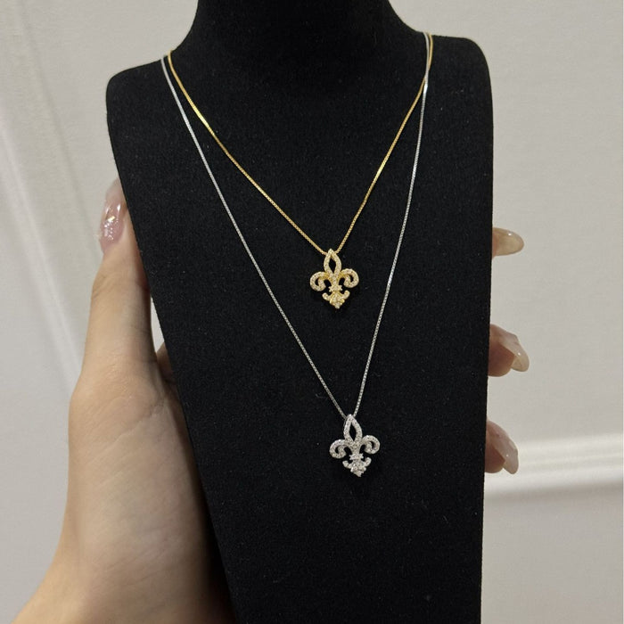 Wholesale Necklace Sterling Silver Necklace Gold Plated Clavicle Chain Niche Exquisite Diamond-encrusted