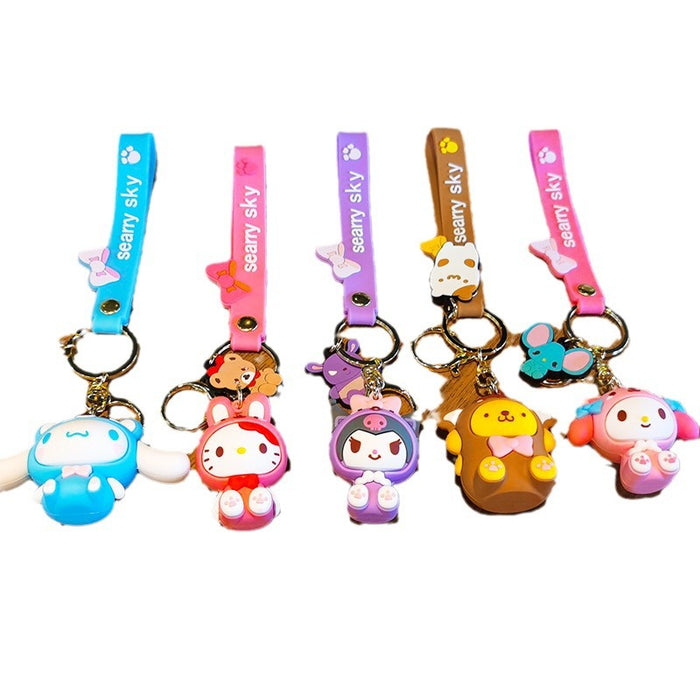 Wholesale Cartoon Doll Rubber Keychain JDC-KC-Tingm012