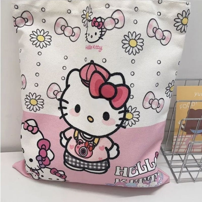 Wholesale Canvas Cute Cat Large Capacity Student Shoulder Bag
