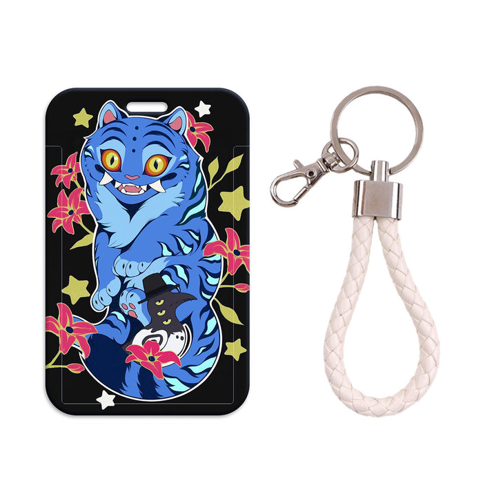 Wholesale 5 pcs KPOP Women' s Lanyard Hard Case Multi-functional Protective Card Holder Keychain