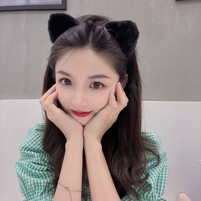 Wholesale Cartoon Plush Cat Ears Headband JDC-HD-Hengz001