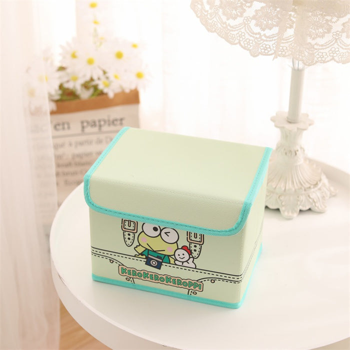 Wholesale Leather Cartoon Desktop Storage Box Foldable Flip Dustproof Cosmetic Case (S) JDC-CS-YC001