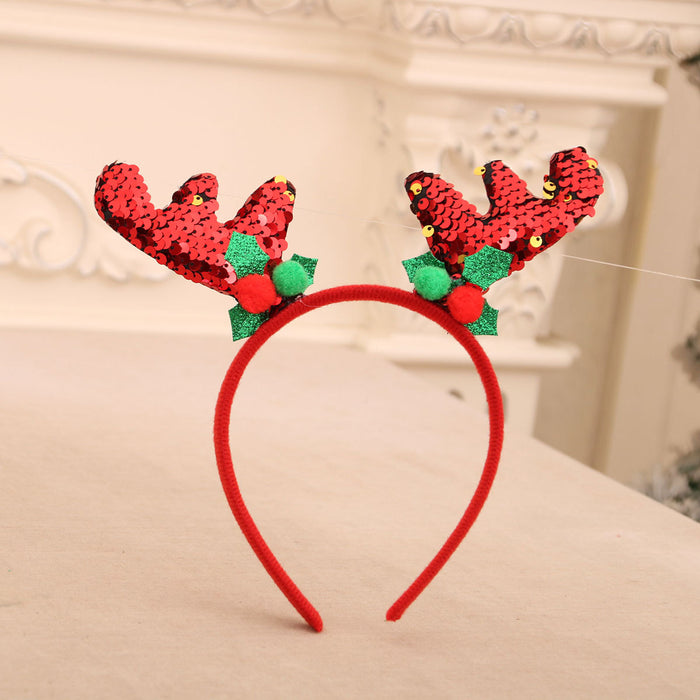 Wholesale Cartoon Christmas head buckle head hoop Christmas decorations party gifts Christmas antlers
