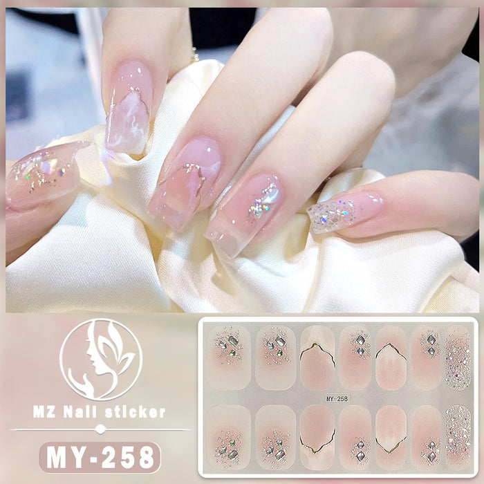 Wholesale 14 Pieces/sheet Butterfly Bake Free Gel Nails Kits Nail Stickers JDC-NS-ARS002