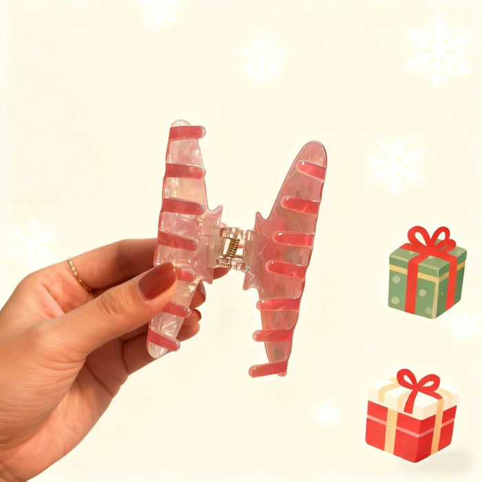 Wholesale Christmas Elk PVC Shark Claw Hair Clips For Women Multicolor Cute Holiday Hair Accessory