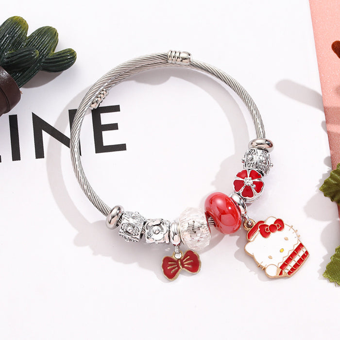 Wholesale Stainless Steel Cartoon Bangle Bracelet - Cute Jewelry Accessory MOQ≥2