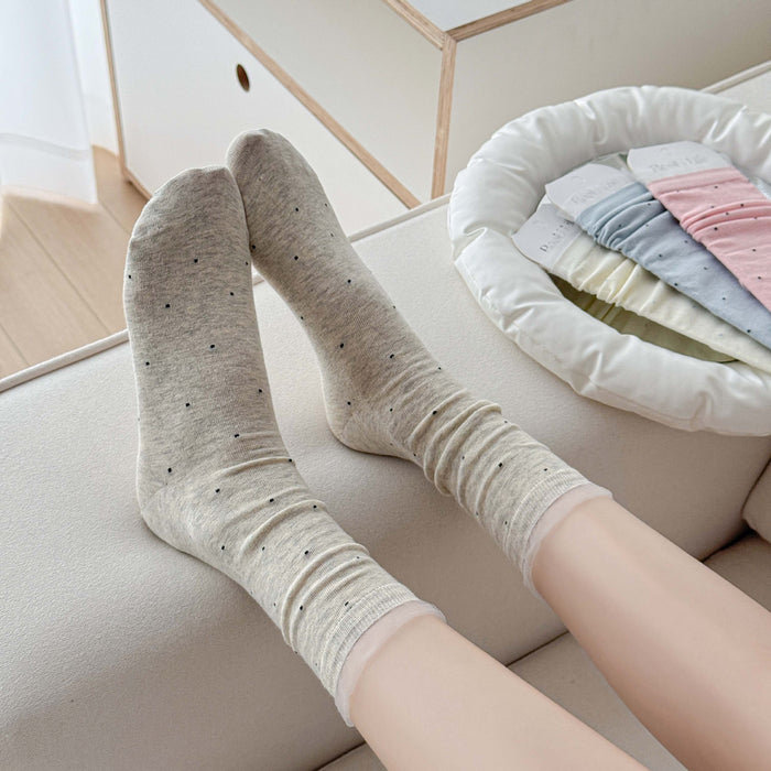Wholesale Socks, lace, polka dots, boneless pile socks, breathable mid tube socks