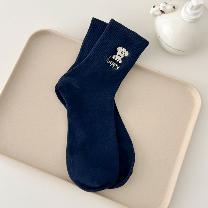 Wholesale Cute striped mid tube socks, casual pile socks