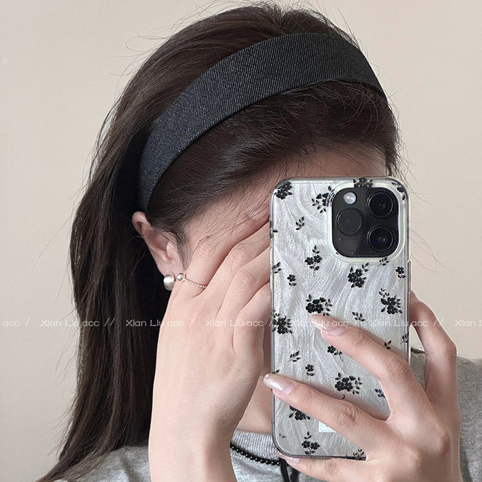 Wholesale New high-end denim wide edge headband, simple compression headband, facial hair clip headband, hair accessory