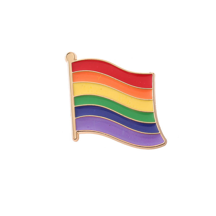 Wholesale Rainbow Heart Letter Brooch