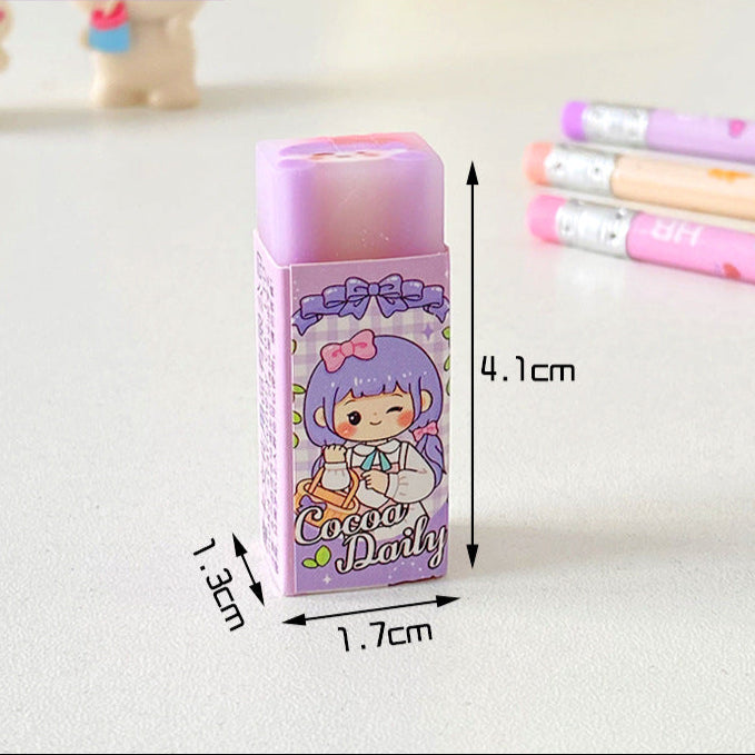 Wholesale Creative cartoon eraser children's less dandruff painting cutting eraser Primary School students sandwich eraser cute stationery